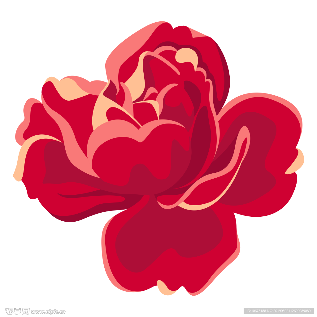 卡通玫瑰花