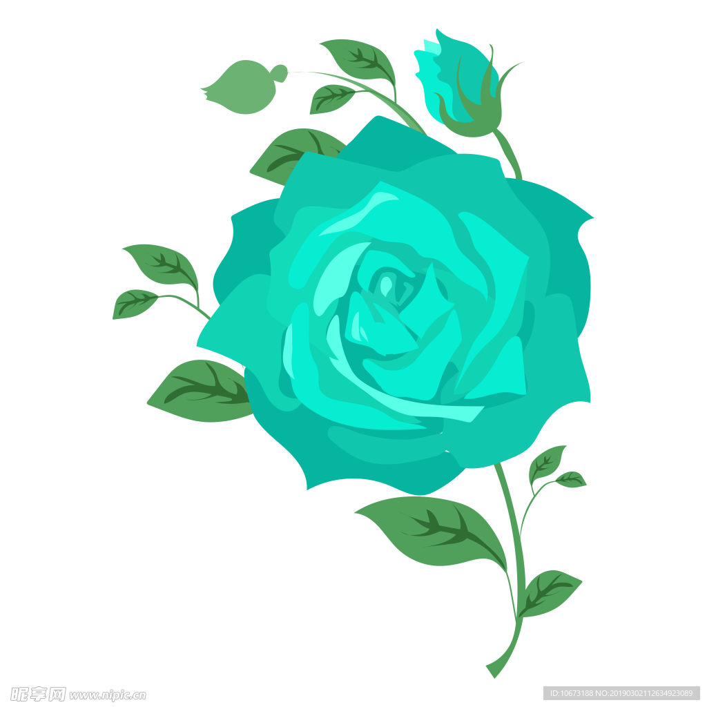 卡通玫瑰花
