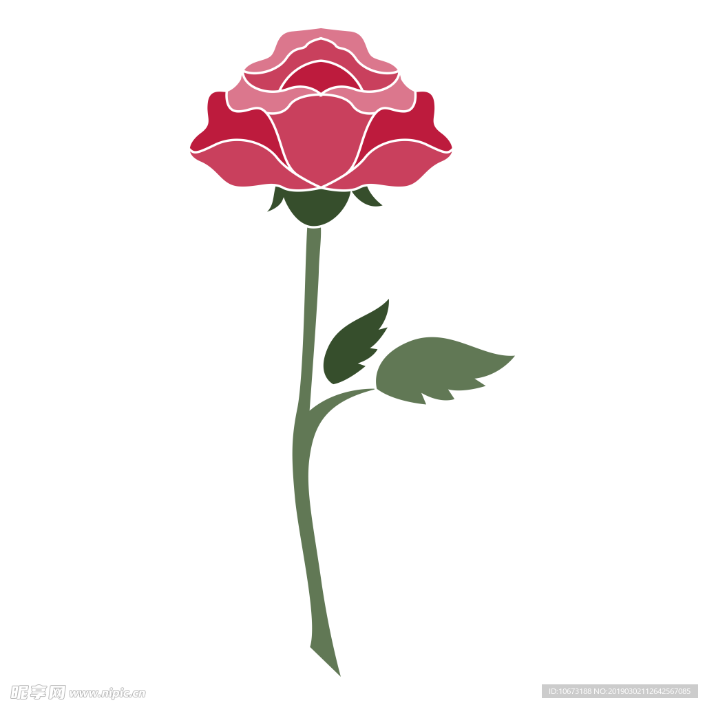 卡通玫瑰花