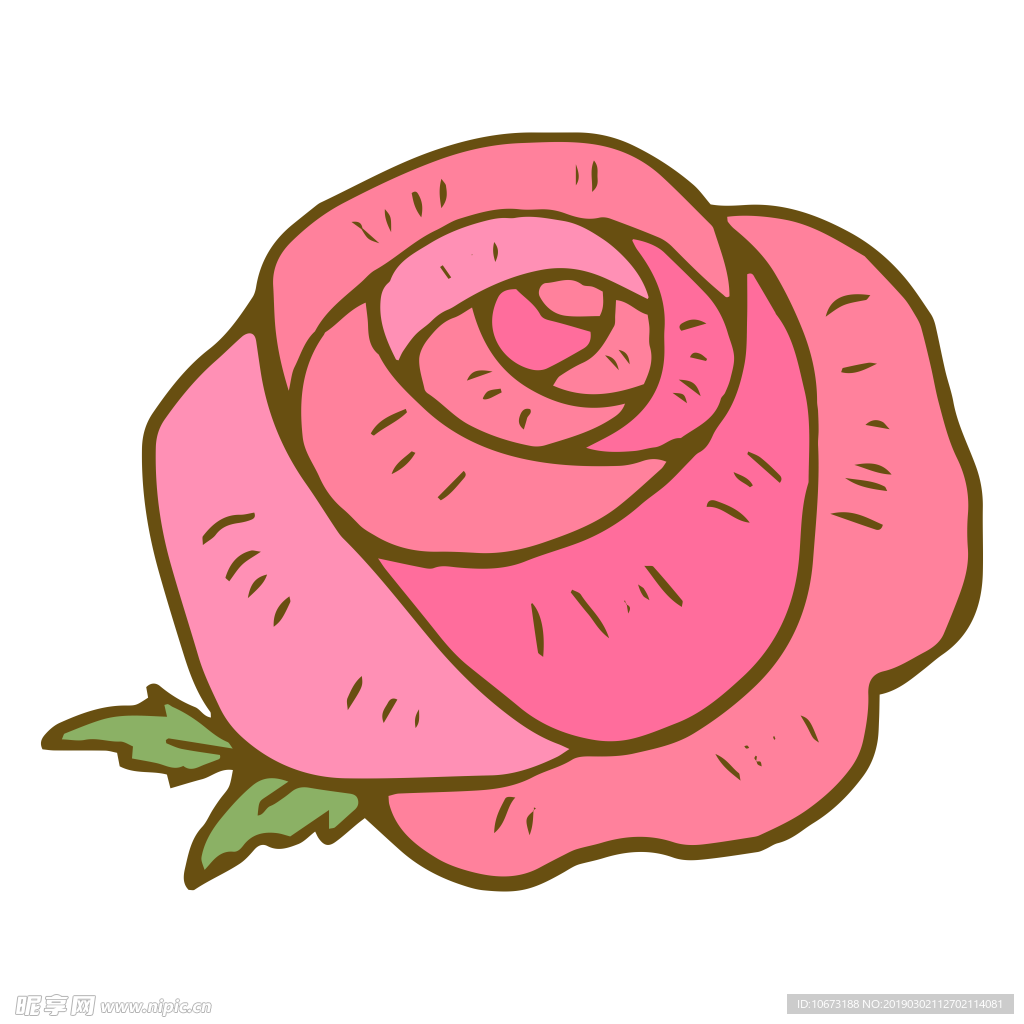 卡通玫瑰花
