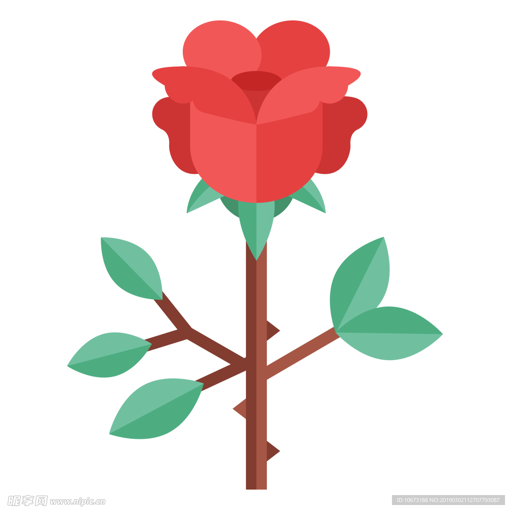 卡通玫瑰花