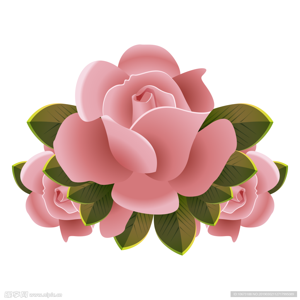 卡通玫瑰花