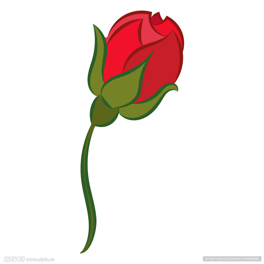 卡通玫瑰花
