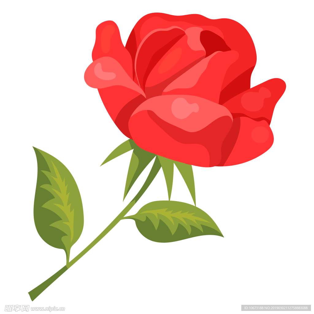 卡通玫瑰花