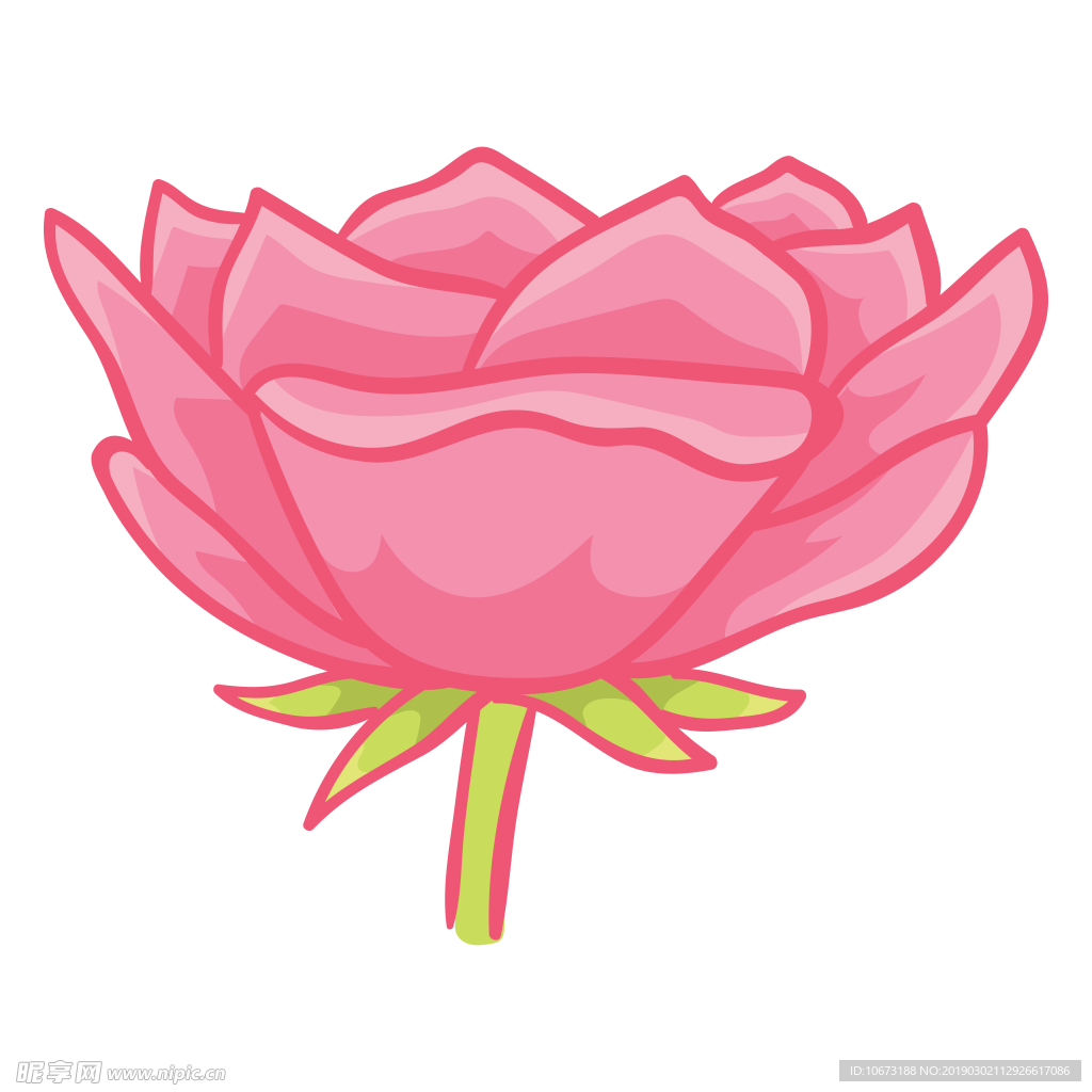 卡通玫瑰花