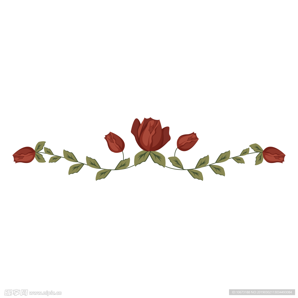 卡通玫瑰花