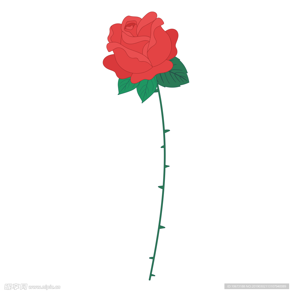 卡通玫瑰花