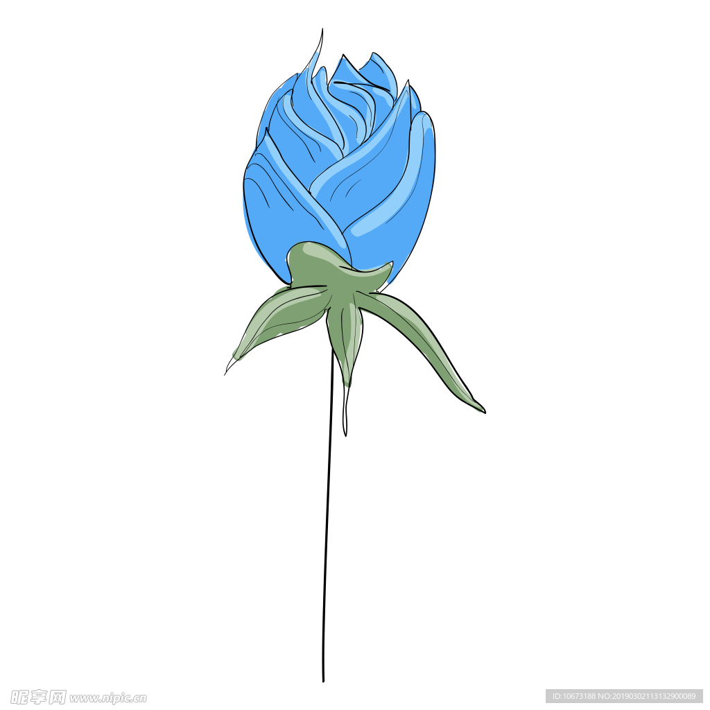卡通玫瑰花