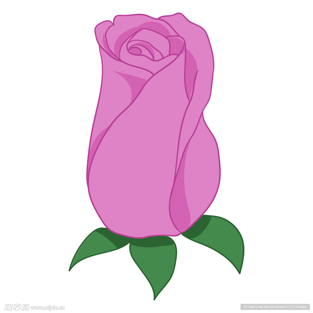 卡通玫瑰花
