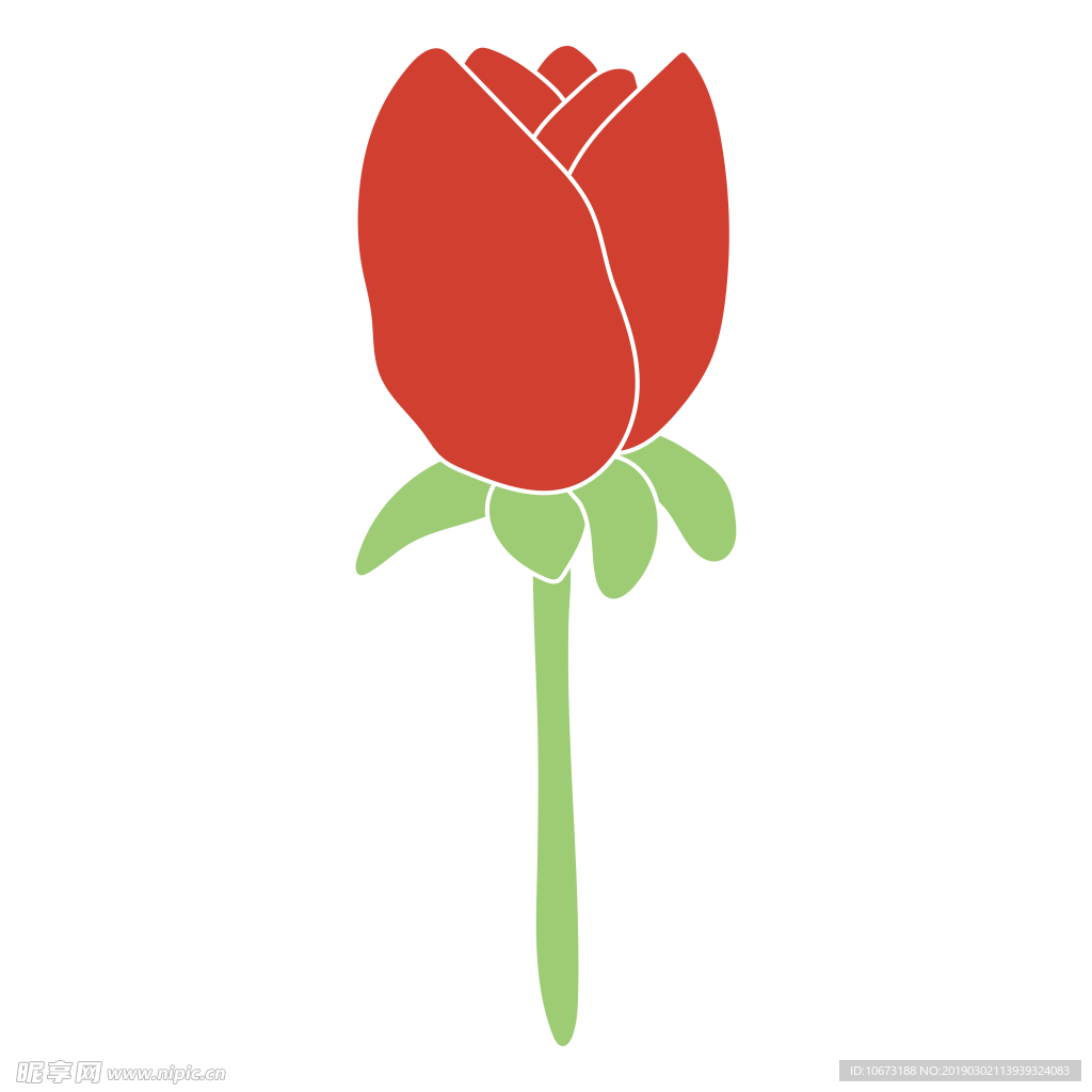 卡通玫瑰花