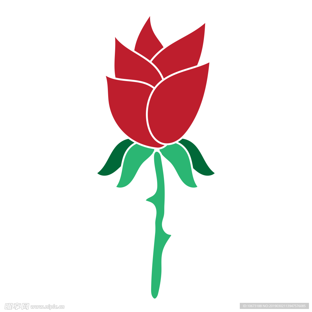 卡通玫瑰花