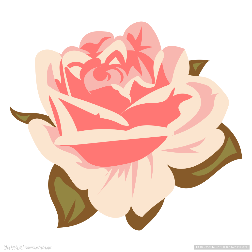 卡通玫瑰花