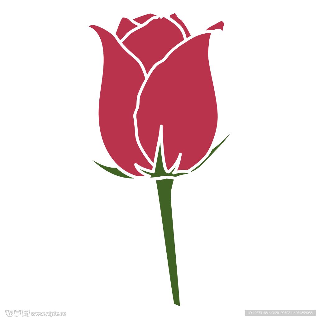 卡通玫瑰花