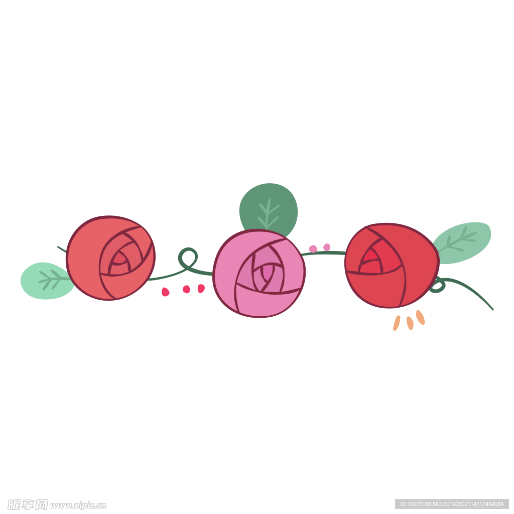 卡通玫瑰花