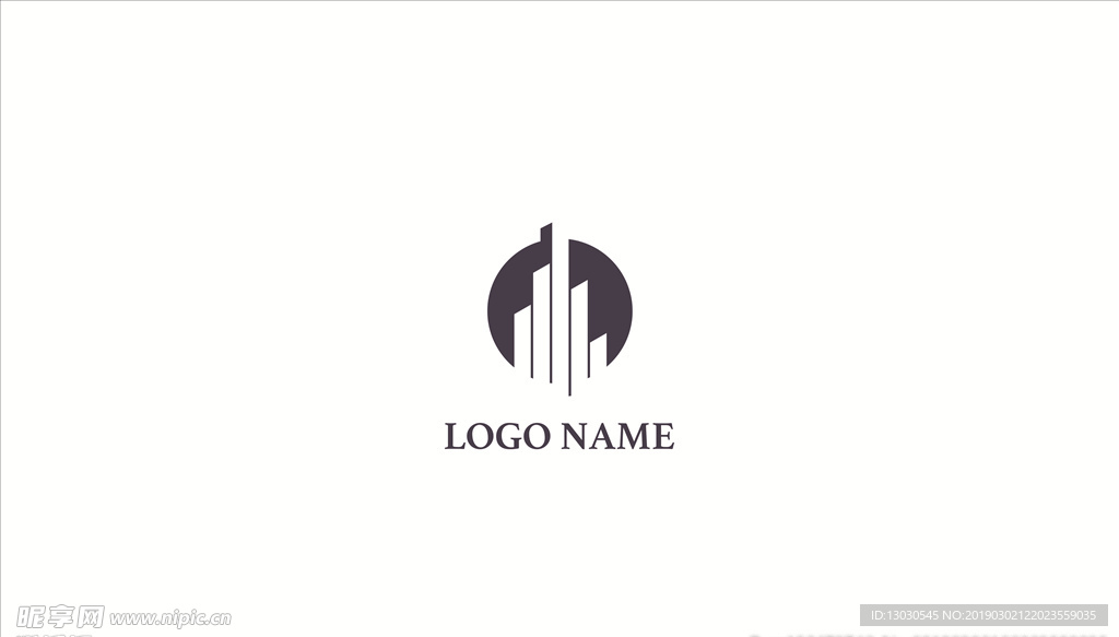 黑色大气房地产logo