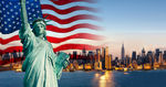 自由女神像 美国国旗 纽约市