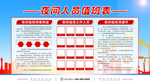 夜间人员值班表