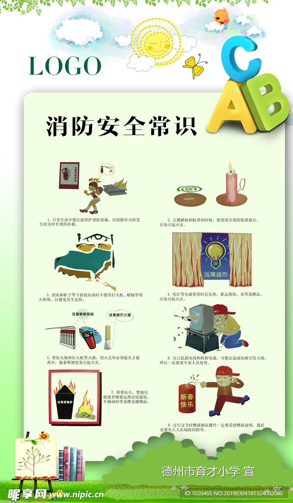 消防安全常识展板