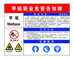 甲烷职业危害告知牌