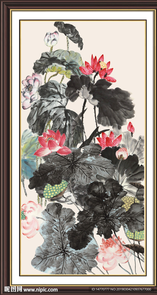 国画荷花