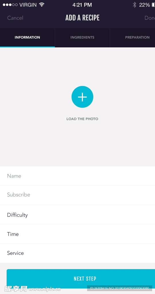 手机APP 美食 排版 文字