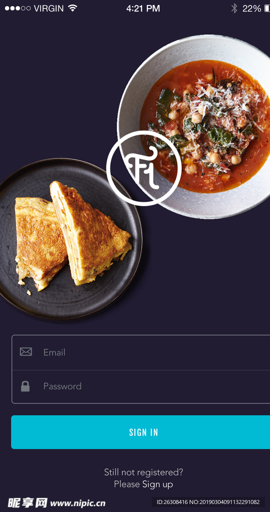 手机APP 美食 排版 文字