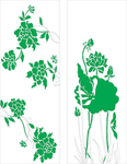 硅藻泥贴 矢量花形 花卉