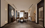 现代简约loft餐厅效果图模型