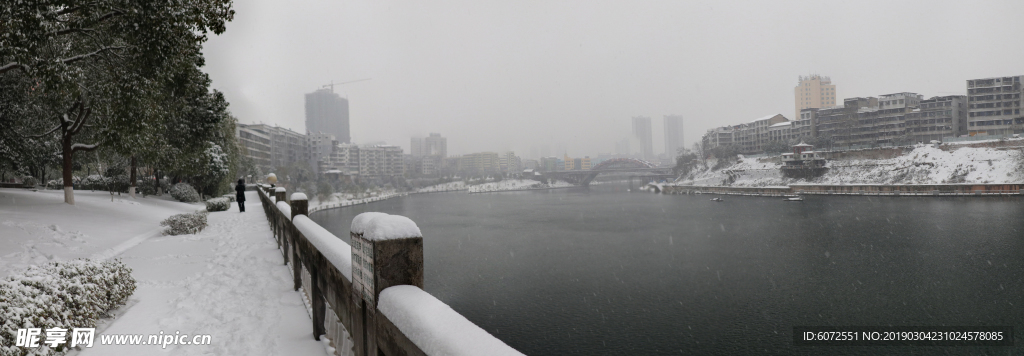 怀化舞水河雪景