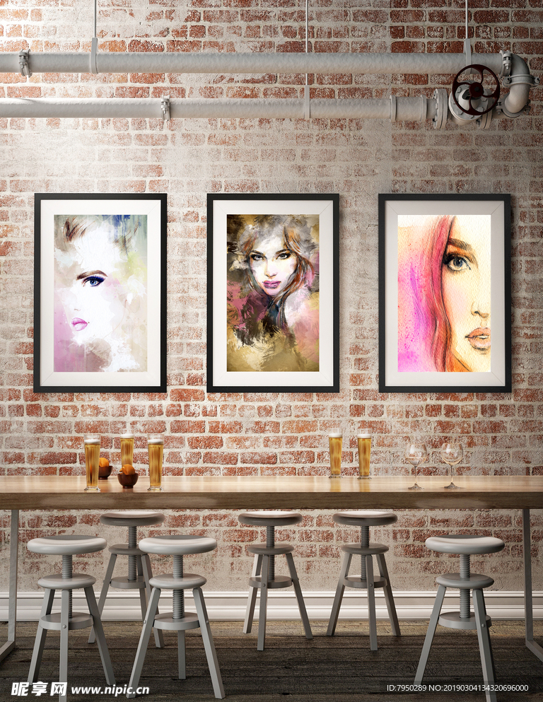 手绘彩绘装饰画