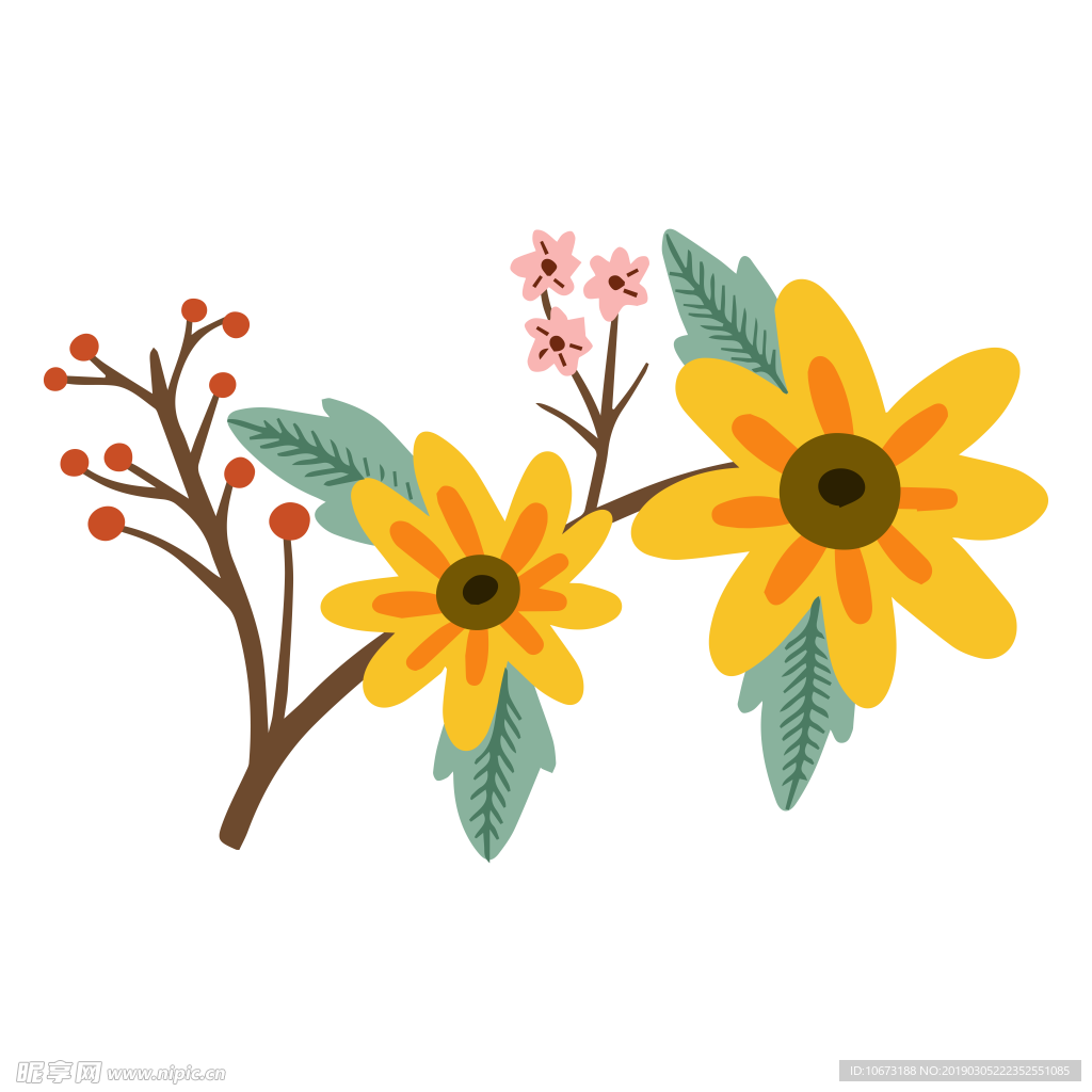 水彩植物图片
