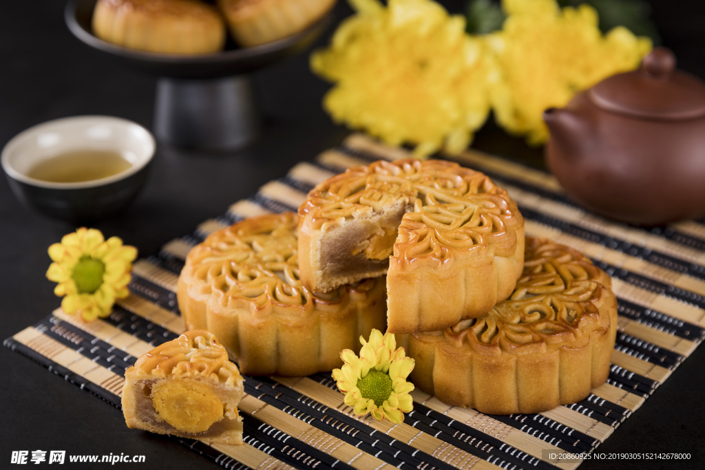 美味的月饼景色图片