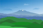 天空高山草地背景