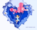 三八妇女节创意海报背景设计素材