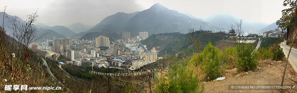 山城全景 山区风景 城区