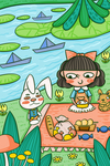民生生活插画