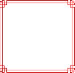 中国红色风县边框