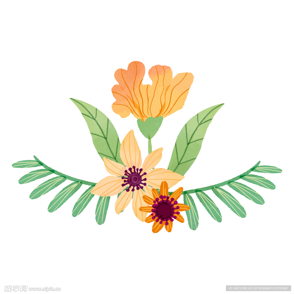水彩植物图片