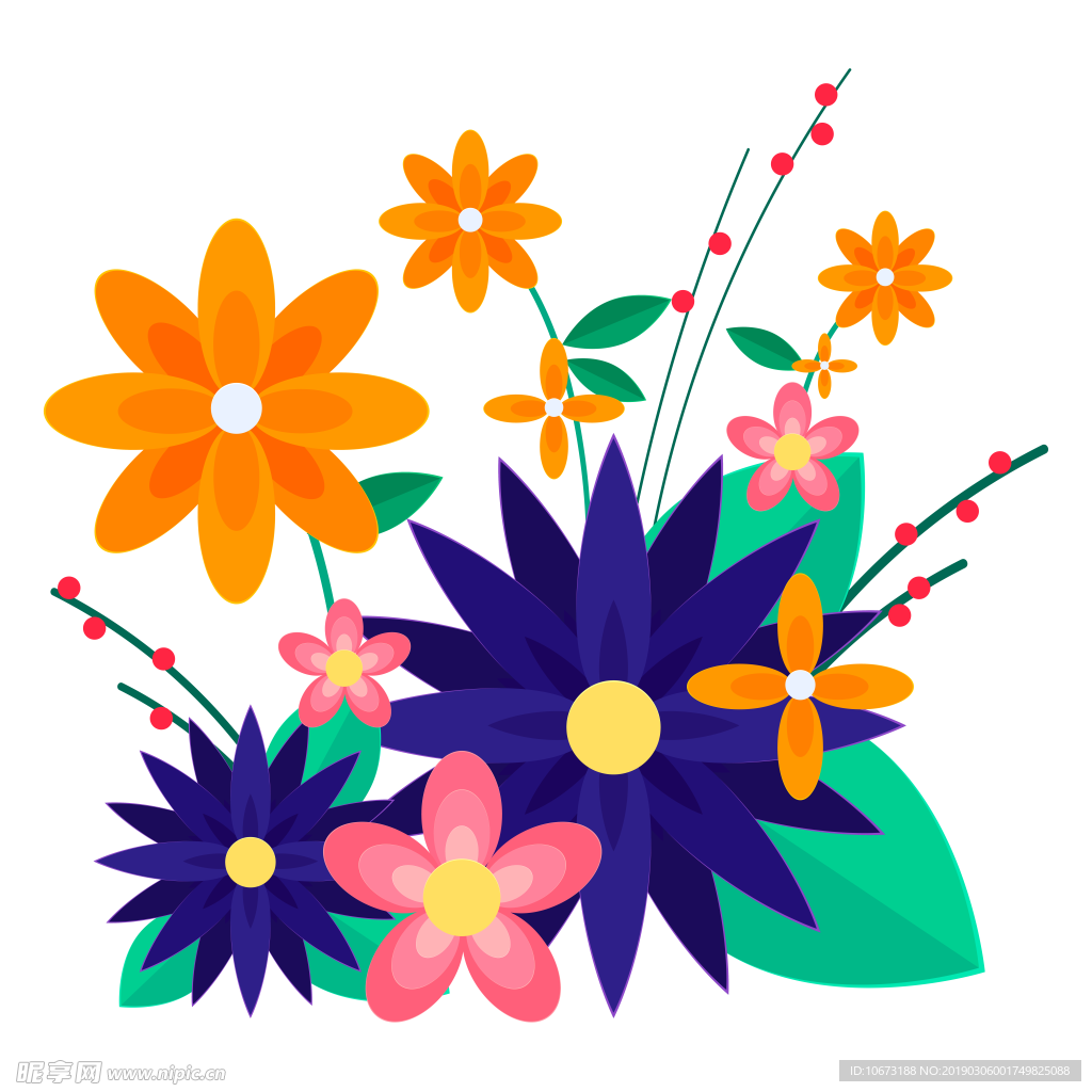 水彩植物图片