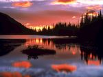 日落 夕阳 黄昏 天空 湖面