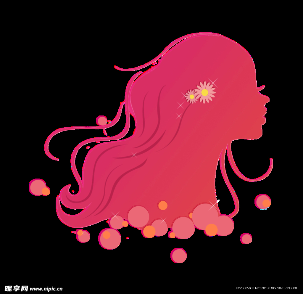 女生剪影