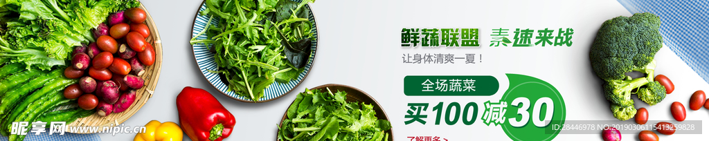 新鲜蔬菜促销Banner