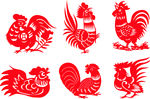 鸡剪纸