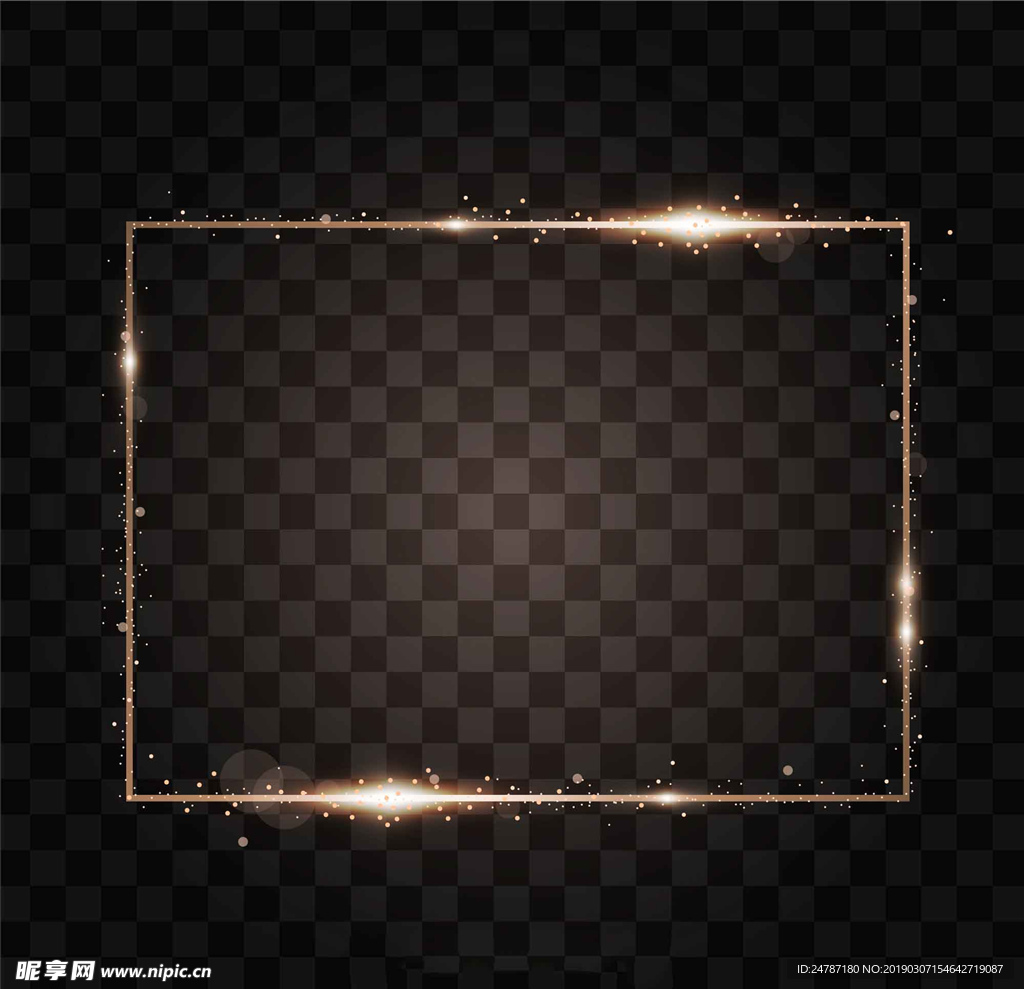 矢量金色相框