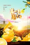 美味果汁夏季饮料创意果汁海报