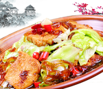 牛心菜炒冻豆腐