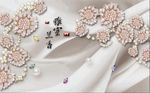 宝石花珠宝3D立体珠宝背景墙