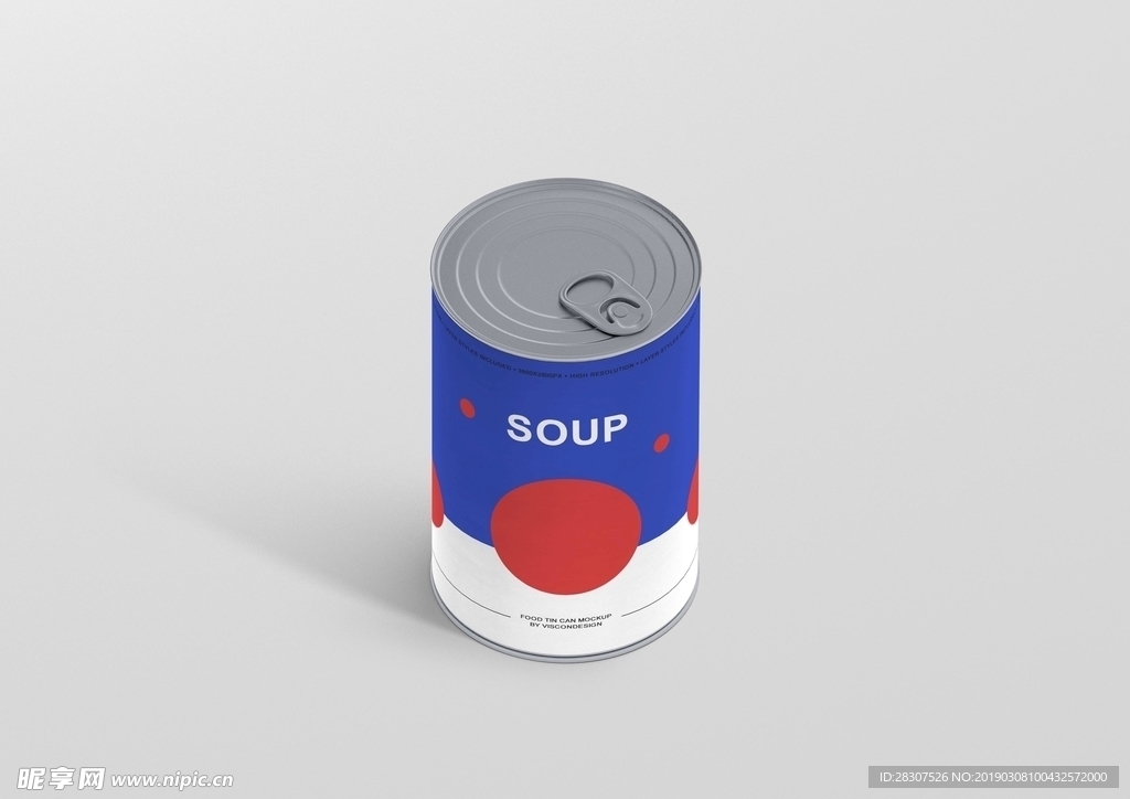 食品罐子样机PSD源文件