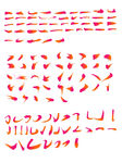 粉色渐变毛笔笔画