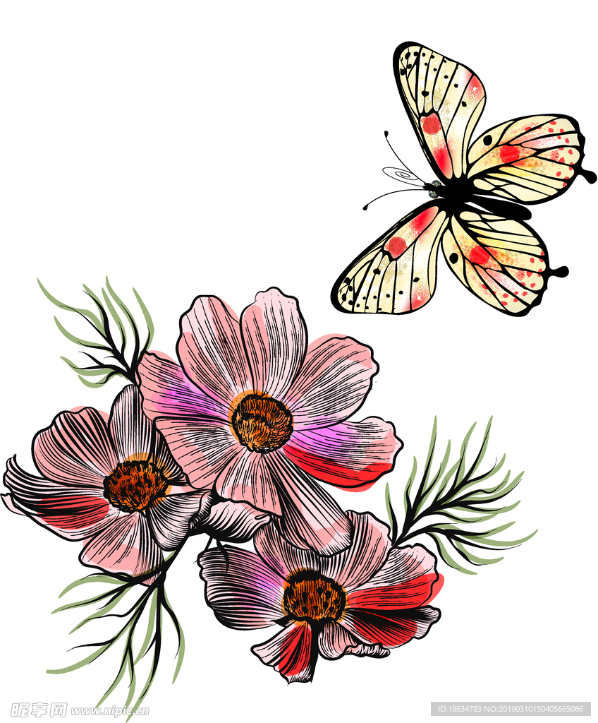 花朵与蝴蝶
